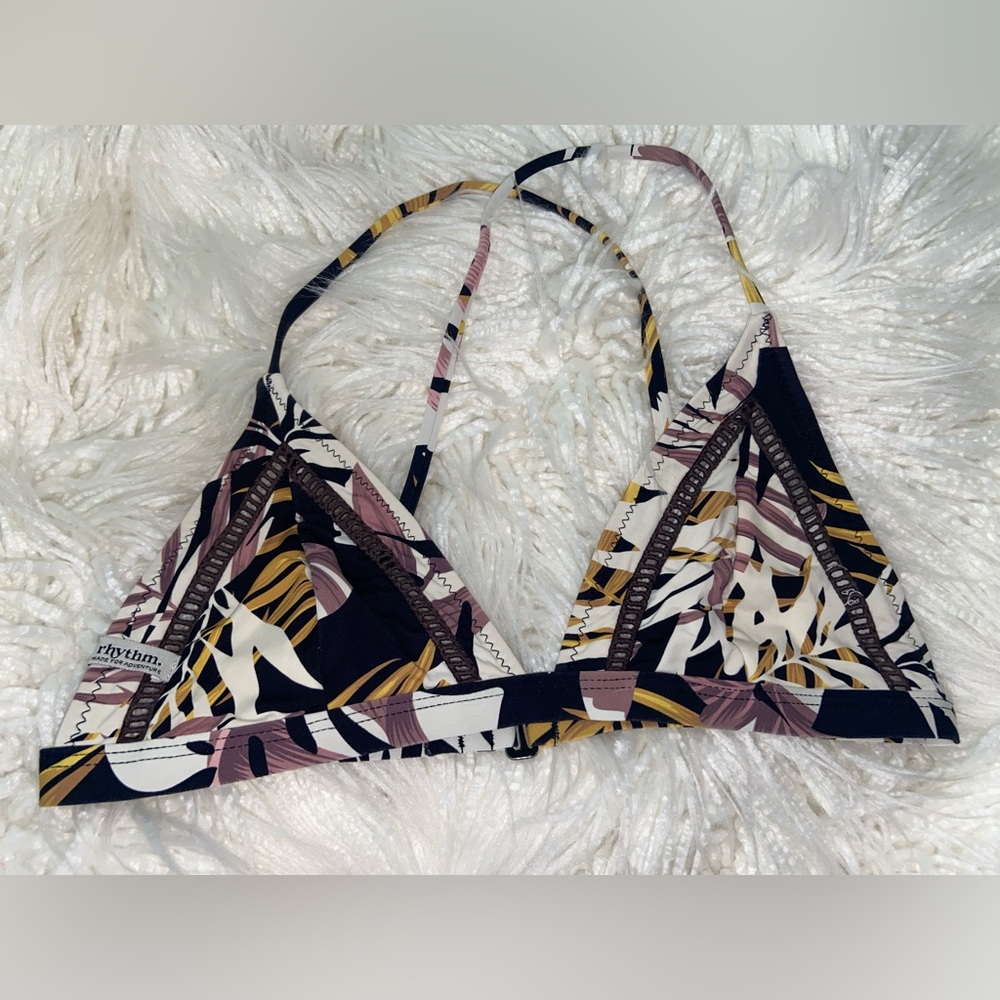 Rhythm Multicolor Patterned Bikini Top - image 1